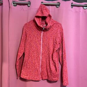 Columbia Hoodie Zippered XL Peach Pink Fitted Hooded Jacket